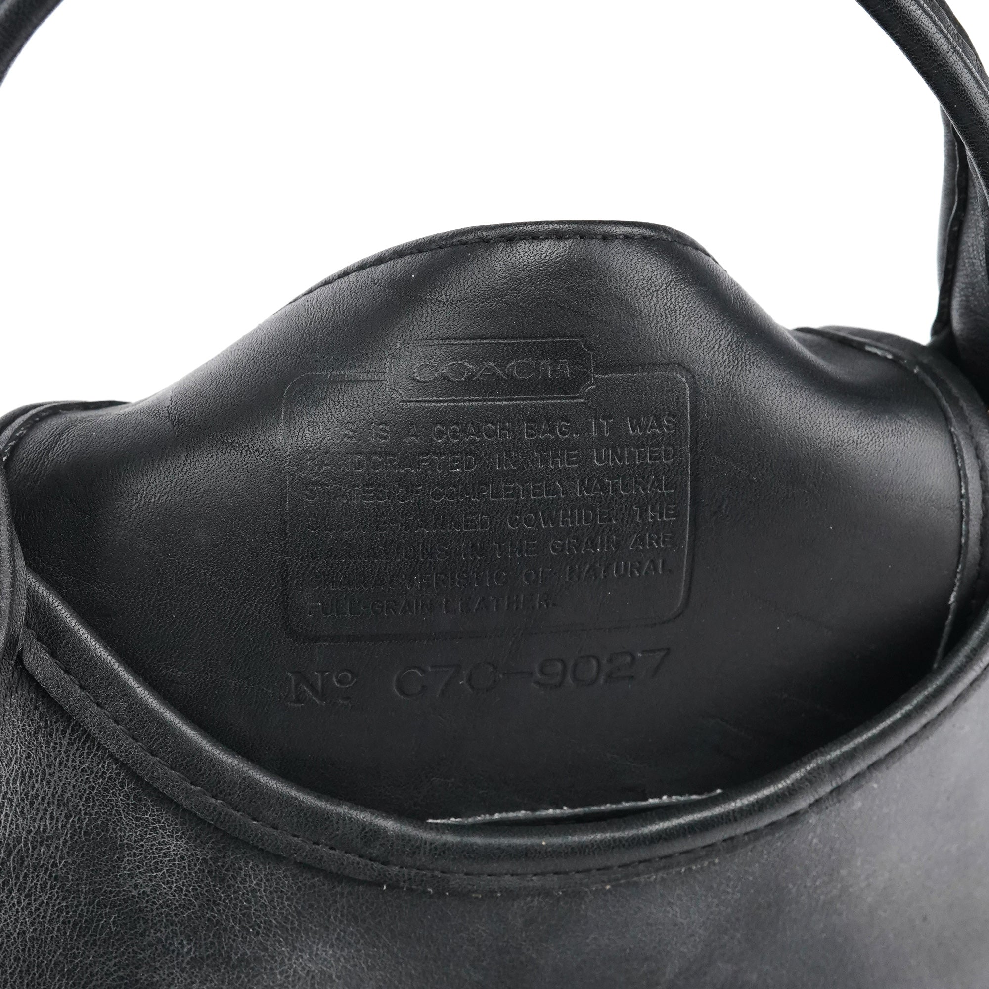 Coach 9027 Ergo Schultertasche aus schwarzem Leder