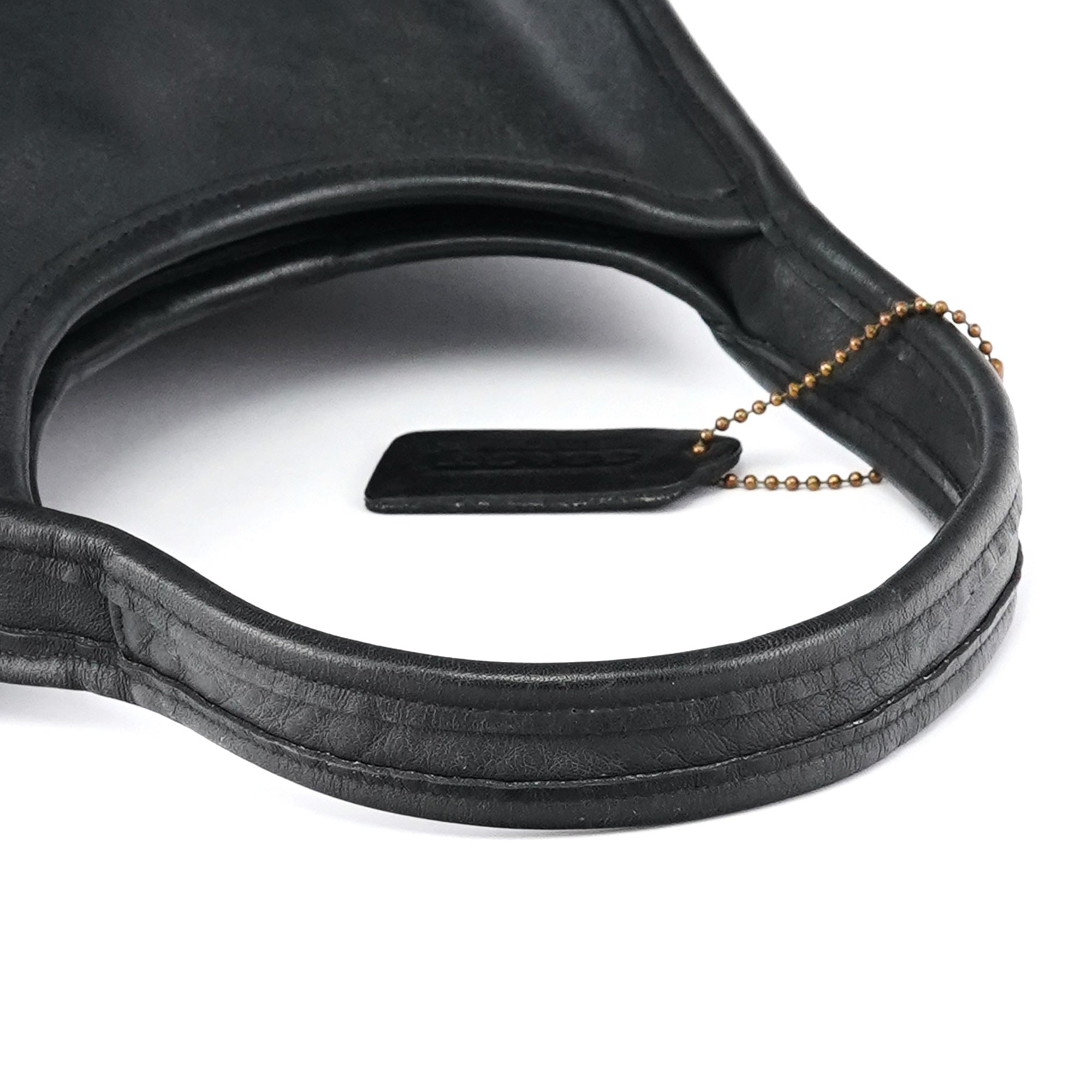 Coach 9027 Ergo Schultertasche aus schwarzem Leder
