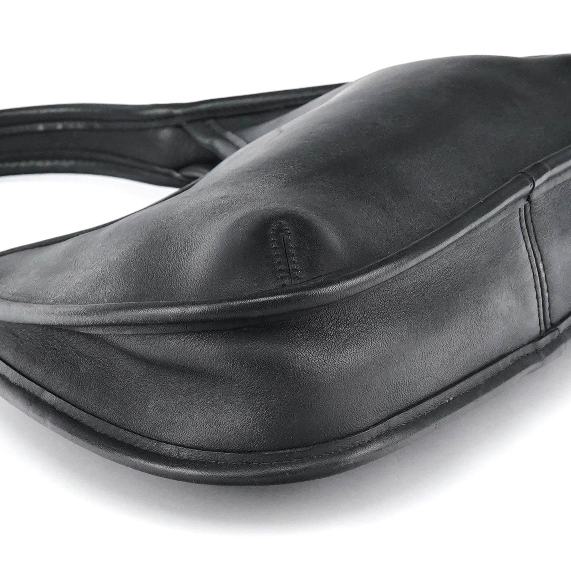 Coach 9027 Ergo Schultertasche aus schwarzem Leder