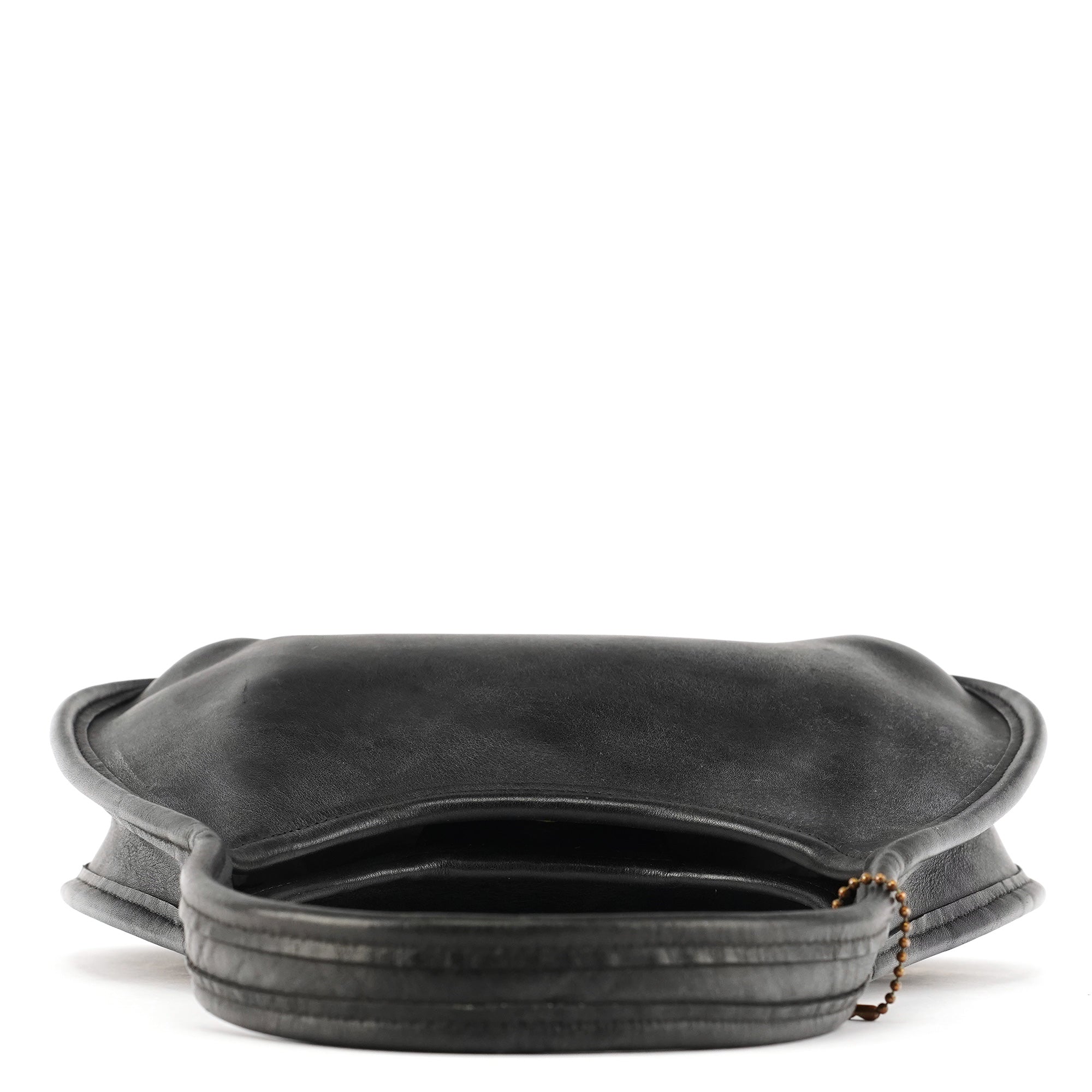 Coach 9027 Ergo Schultertasche aus schwarzem Leder