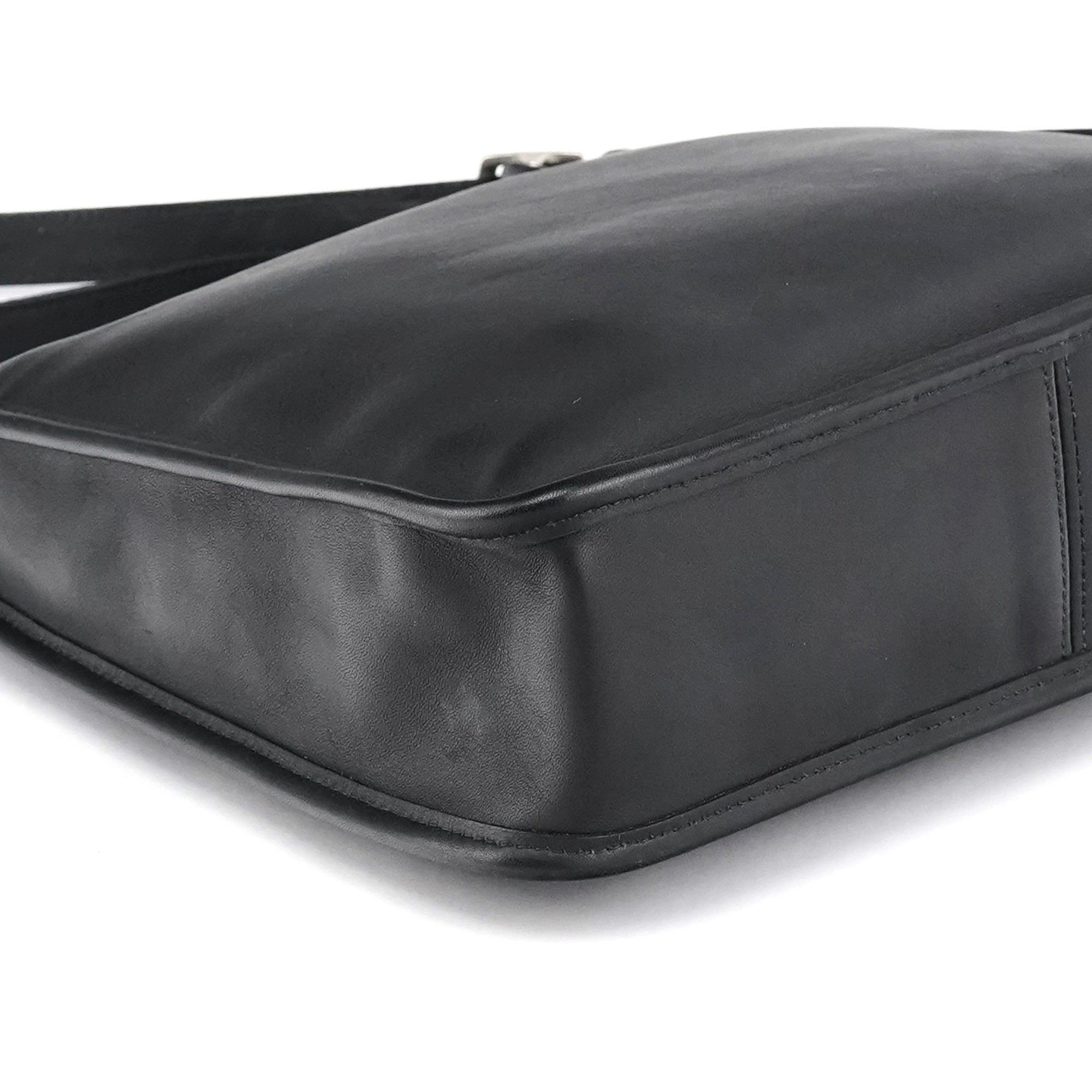 Coach 9073 Sac porté épaule en cuir noir