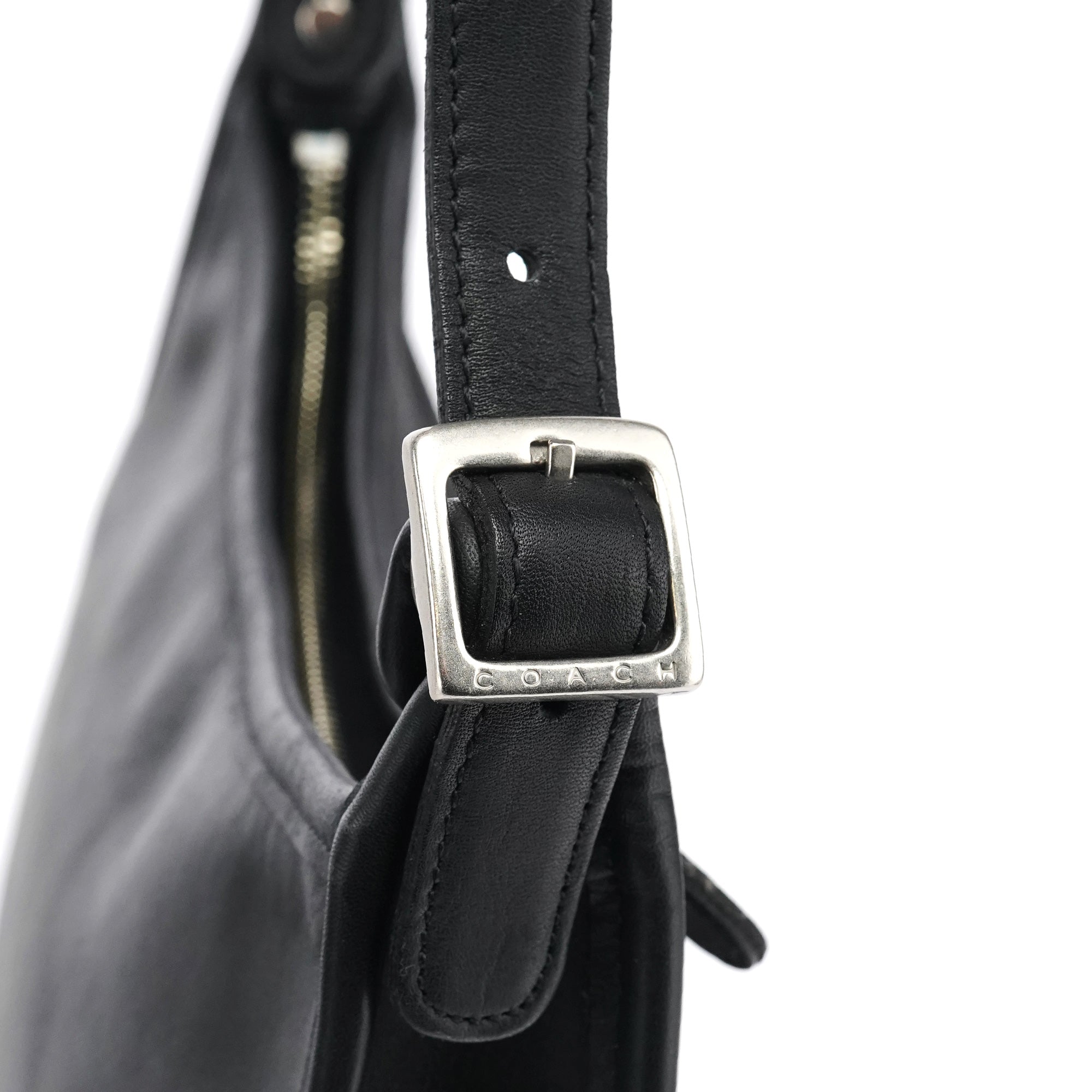 Coach 9073 Sac porté épaule en cuir noir