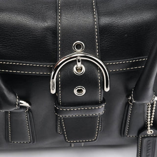 Coach 9250 Black Leather Soho Boston Bag