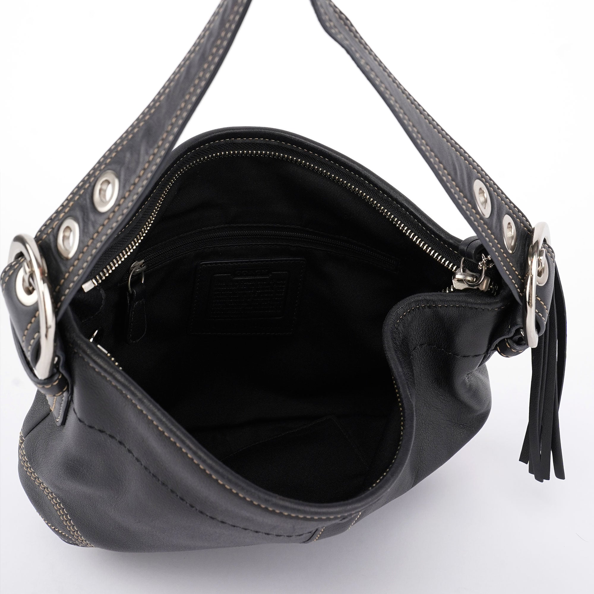 Coach 9444 Black Leather Shoulder Bag