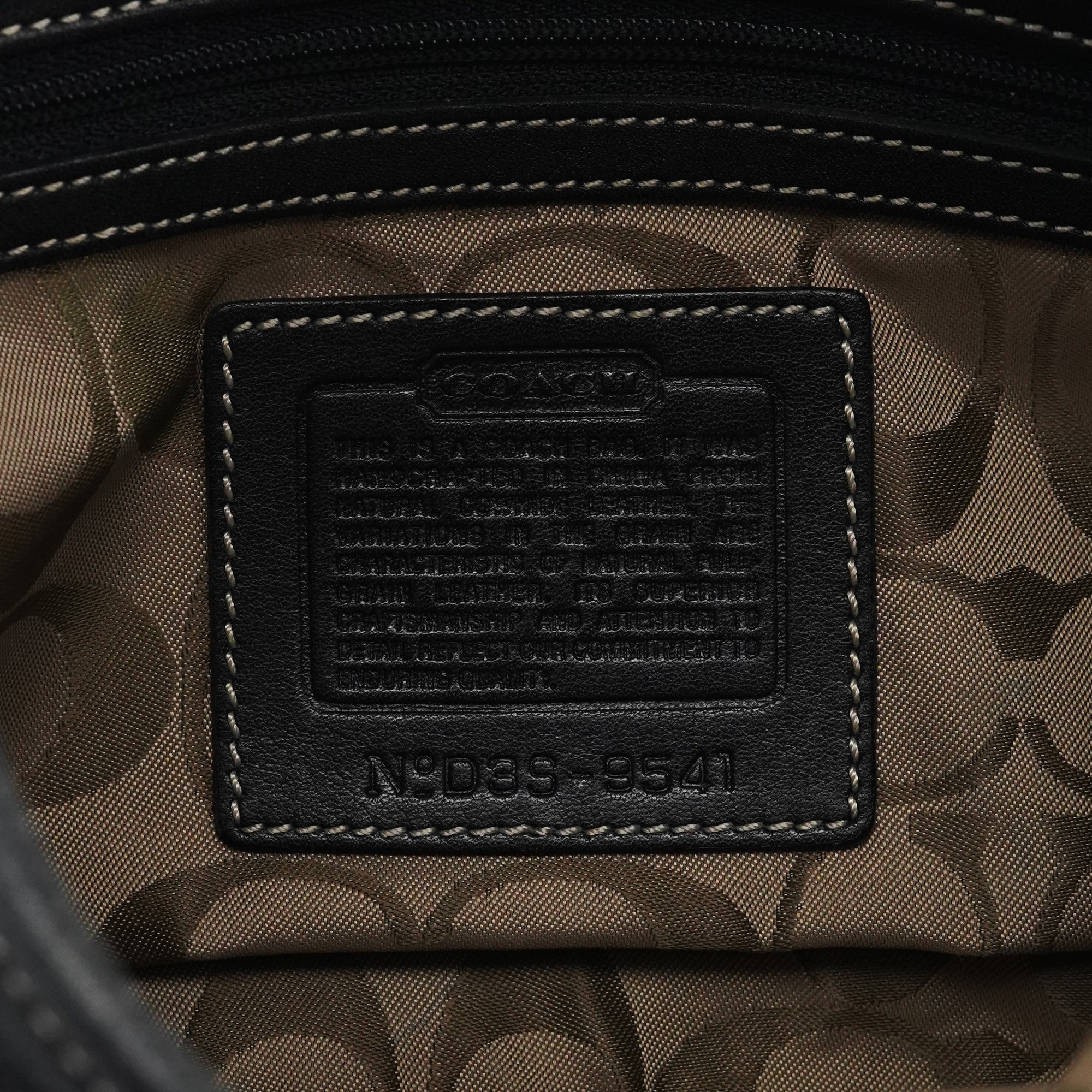 Coach 9541 Black Leather Shoulder Bag