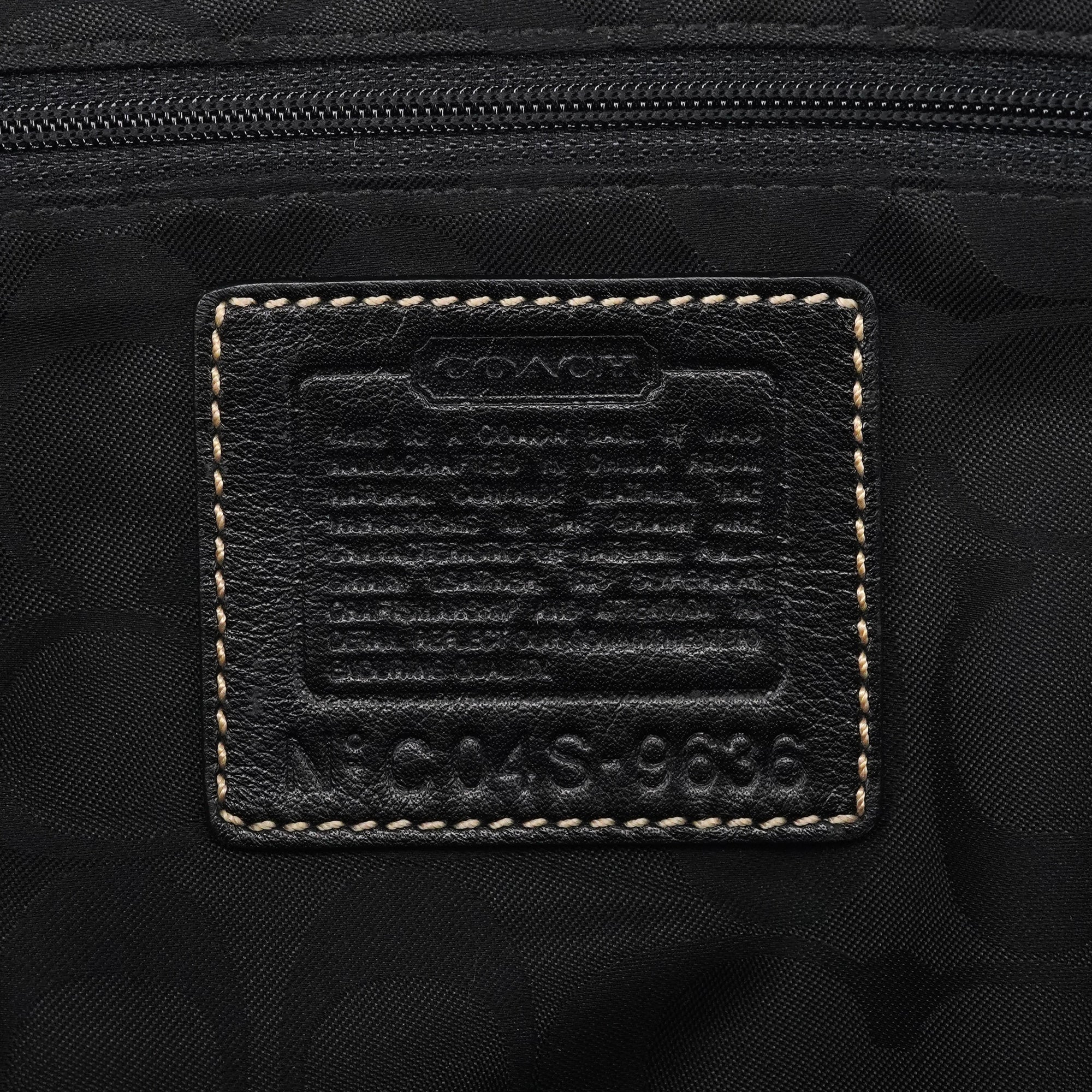Coach 9636 Black Leather Soho Flap Tote Bag