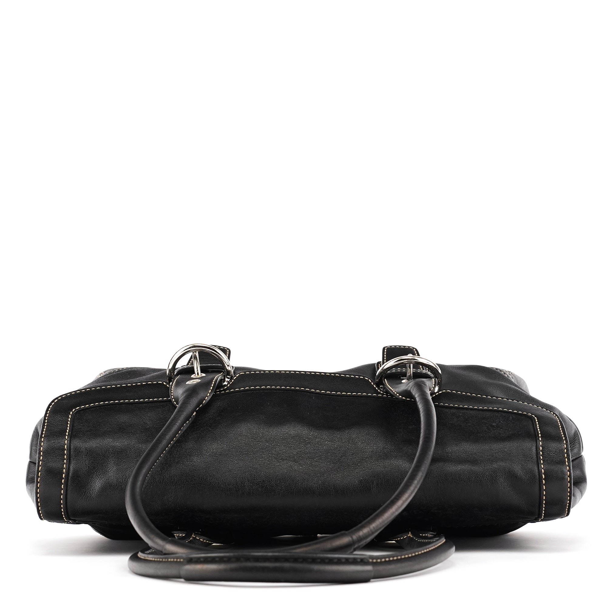 Coach 9636 Black Leather Soho Flap Tote Bag