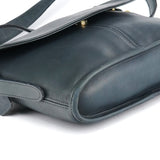 Coach 9807 Midnight Navy Leather Flap Shoulder Bag