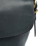 Coach 9807 Midnight Navy Leather Flap Shoulder Bag