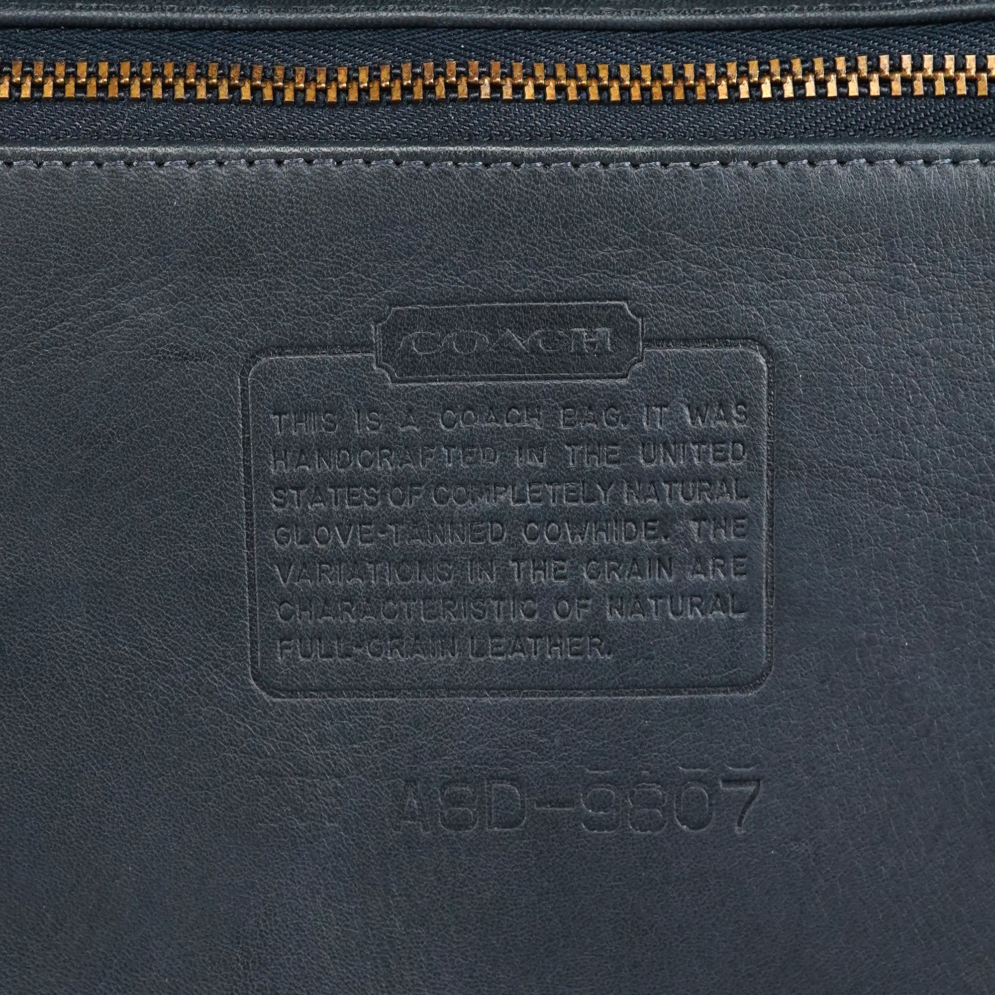 Coach 9807 Midnight Navy Leather Flap Shoulder Bag