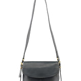 Coach 9807 Midnight Navy Leather Flap Shoulder Bag