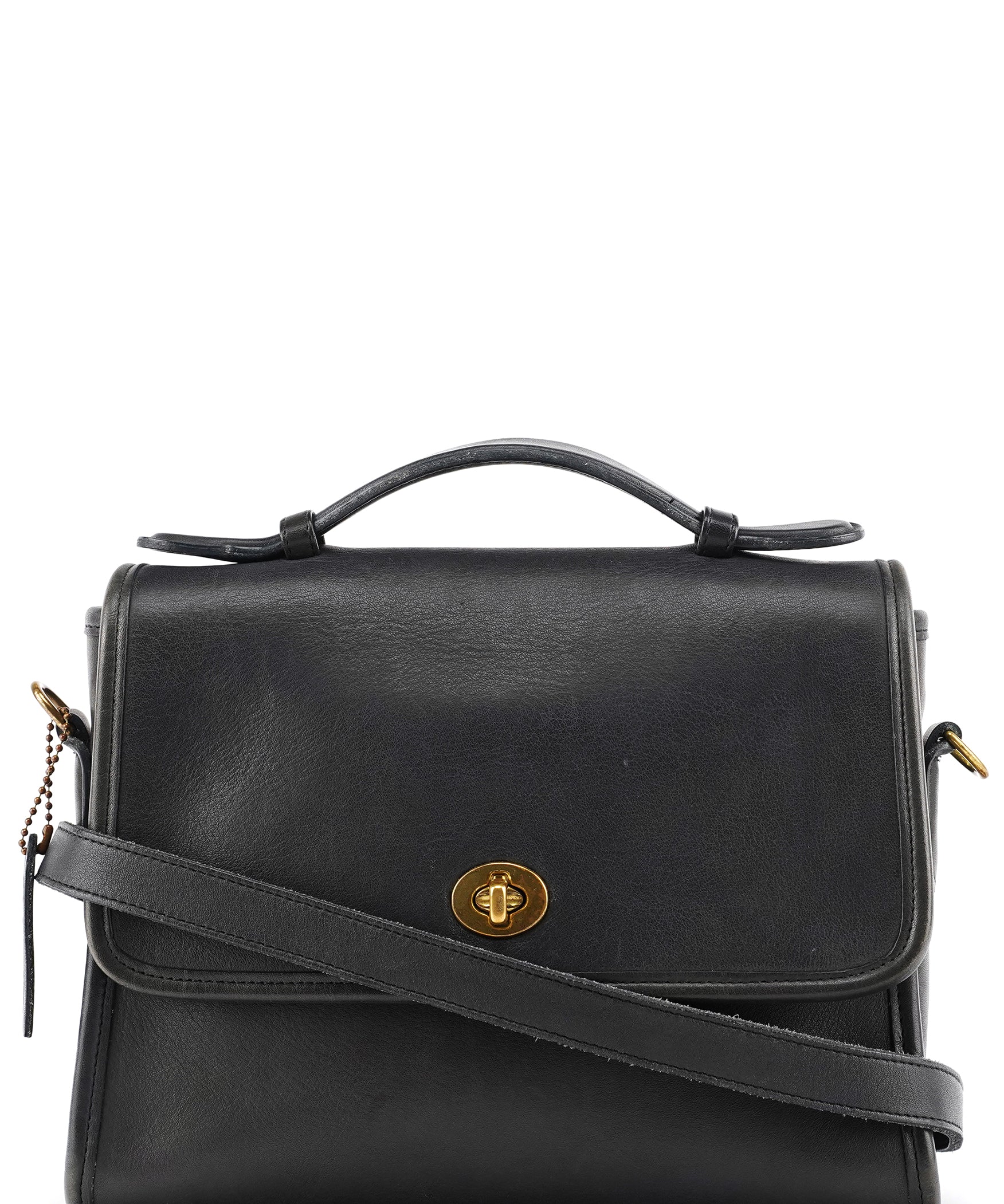 Coach 9875 Black Leather Court 2-Way Bag