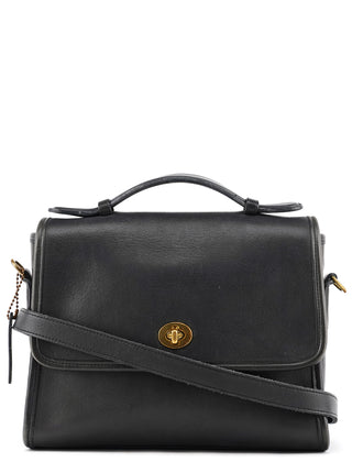 Coach 9875 Black Leather Court 2-Way Bag
