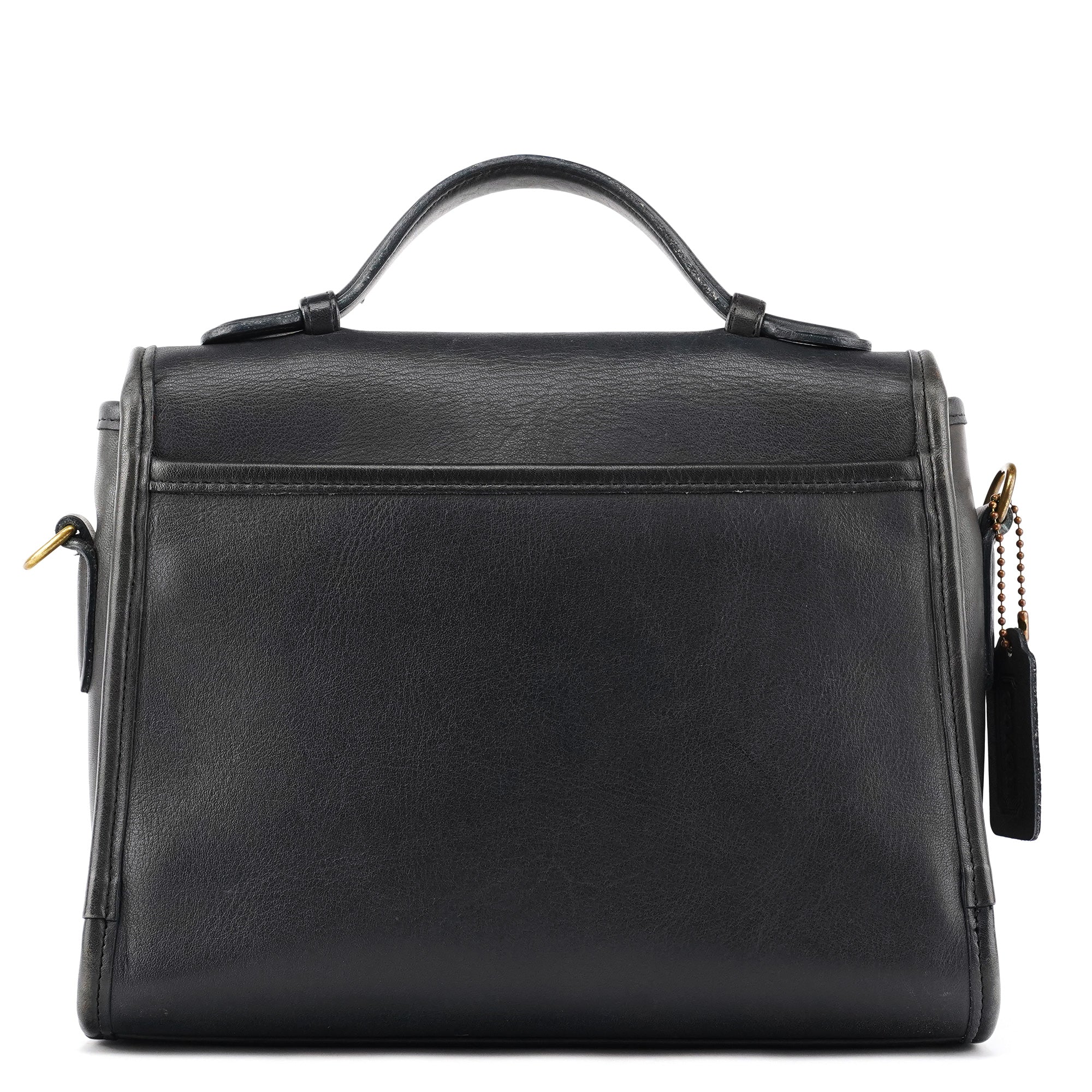Coach 9875 Court 2-Way Tasche aus schwarzem Leder
