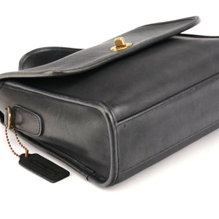 Coach 9875 Black Leather Court 2-Way Bag