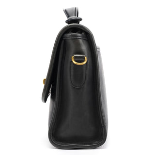 Coach 9875 Black Leather Court 2-Way Bag