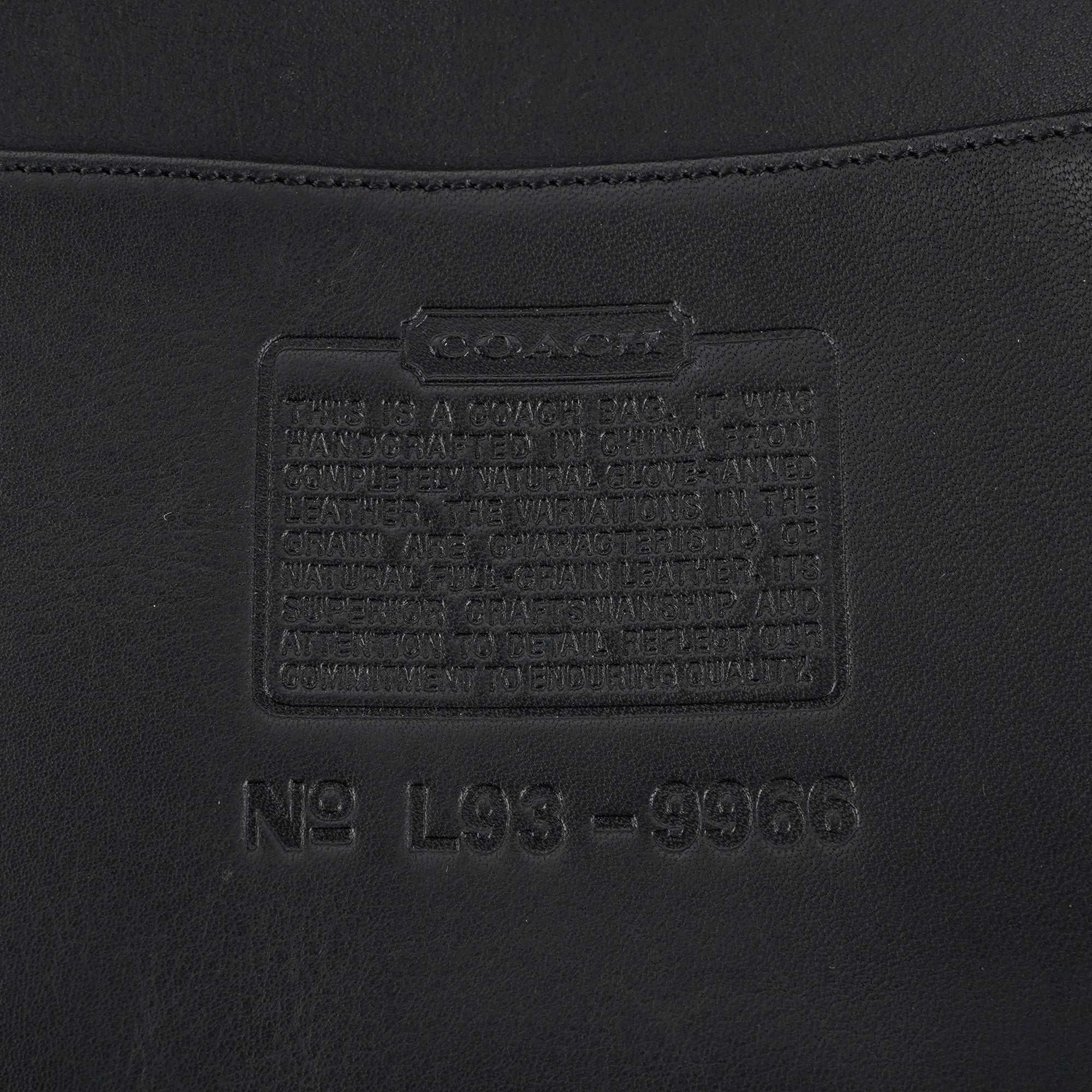 Coach 9966 Black Leather Ergo Shoulder Bag