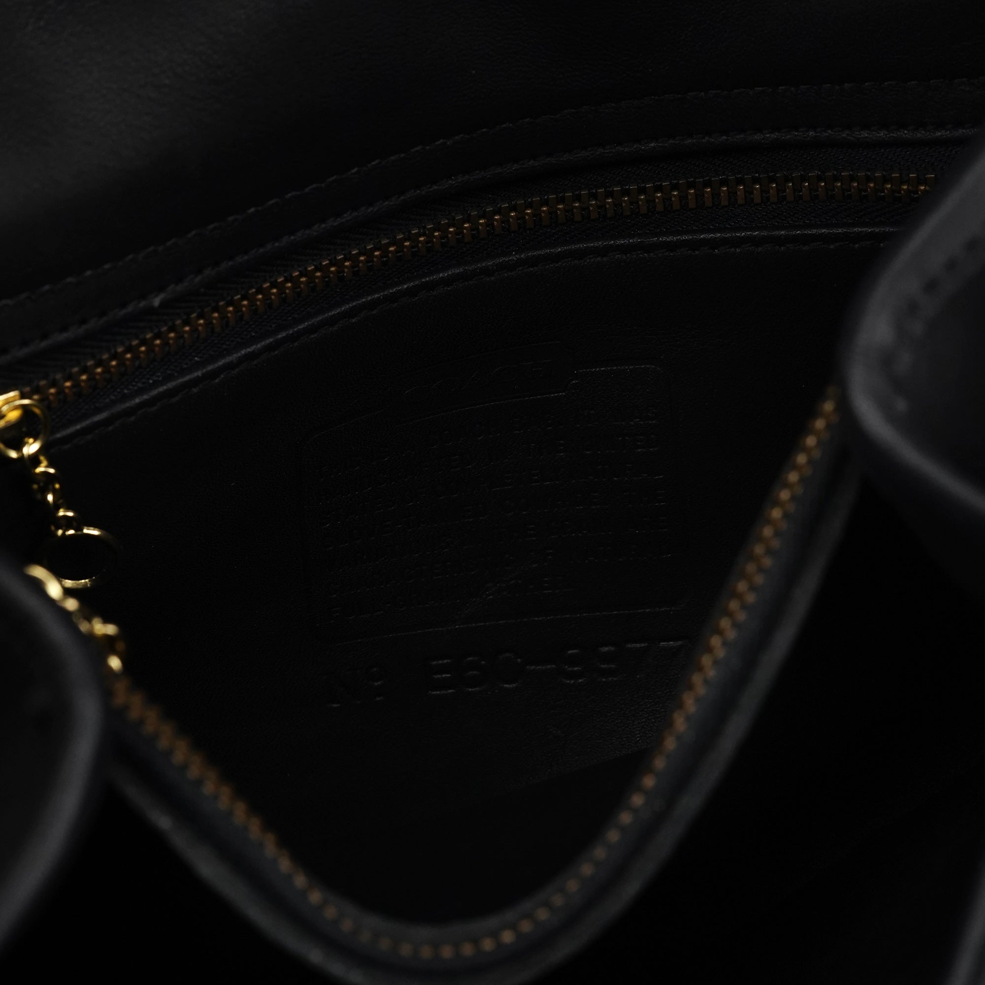 Coach 9977 Black Leather 2-Way Top Handle Bag