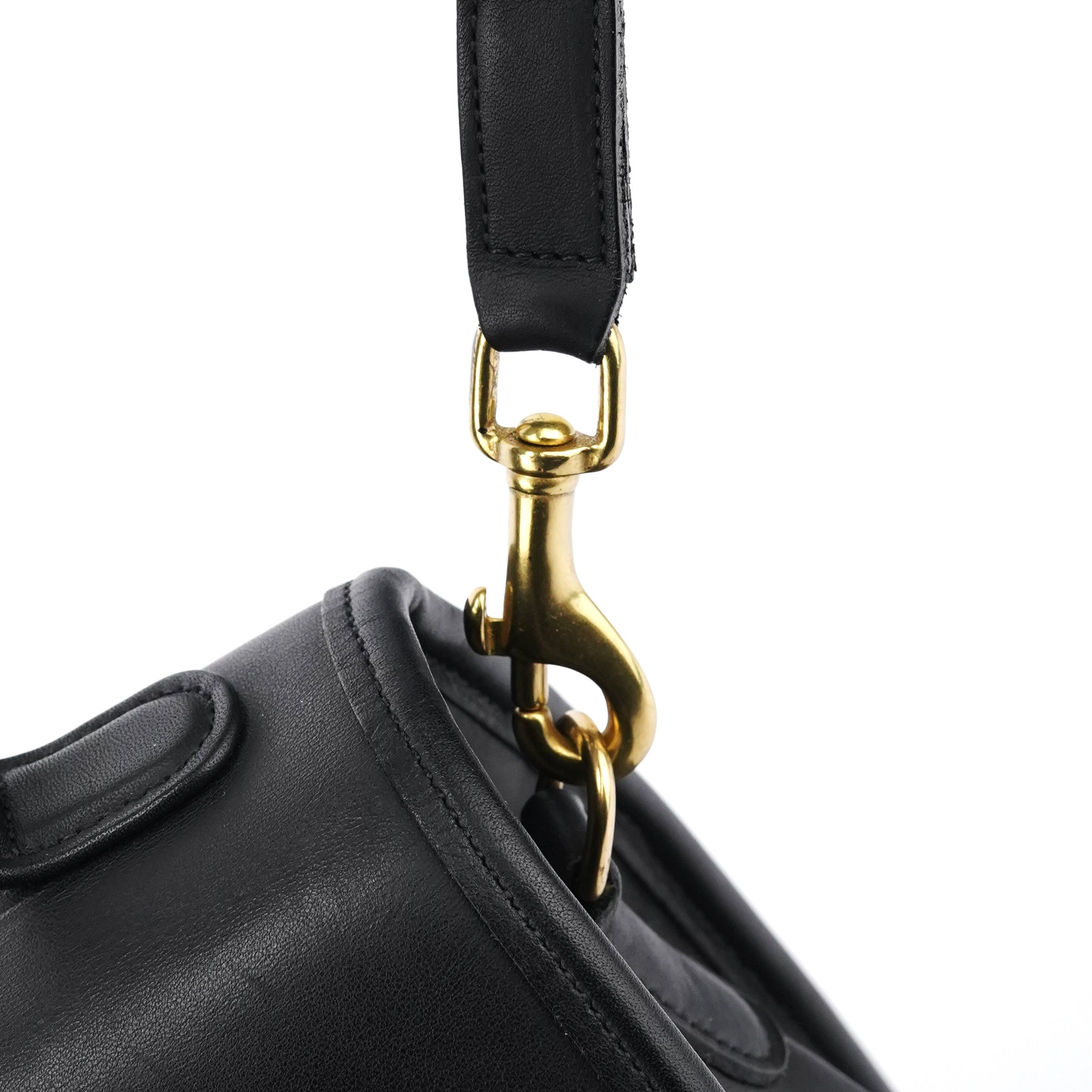 Coach 9977 Black Leather 2-Way Top Handle Bag