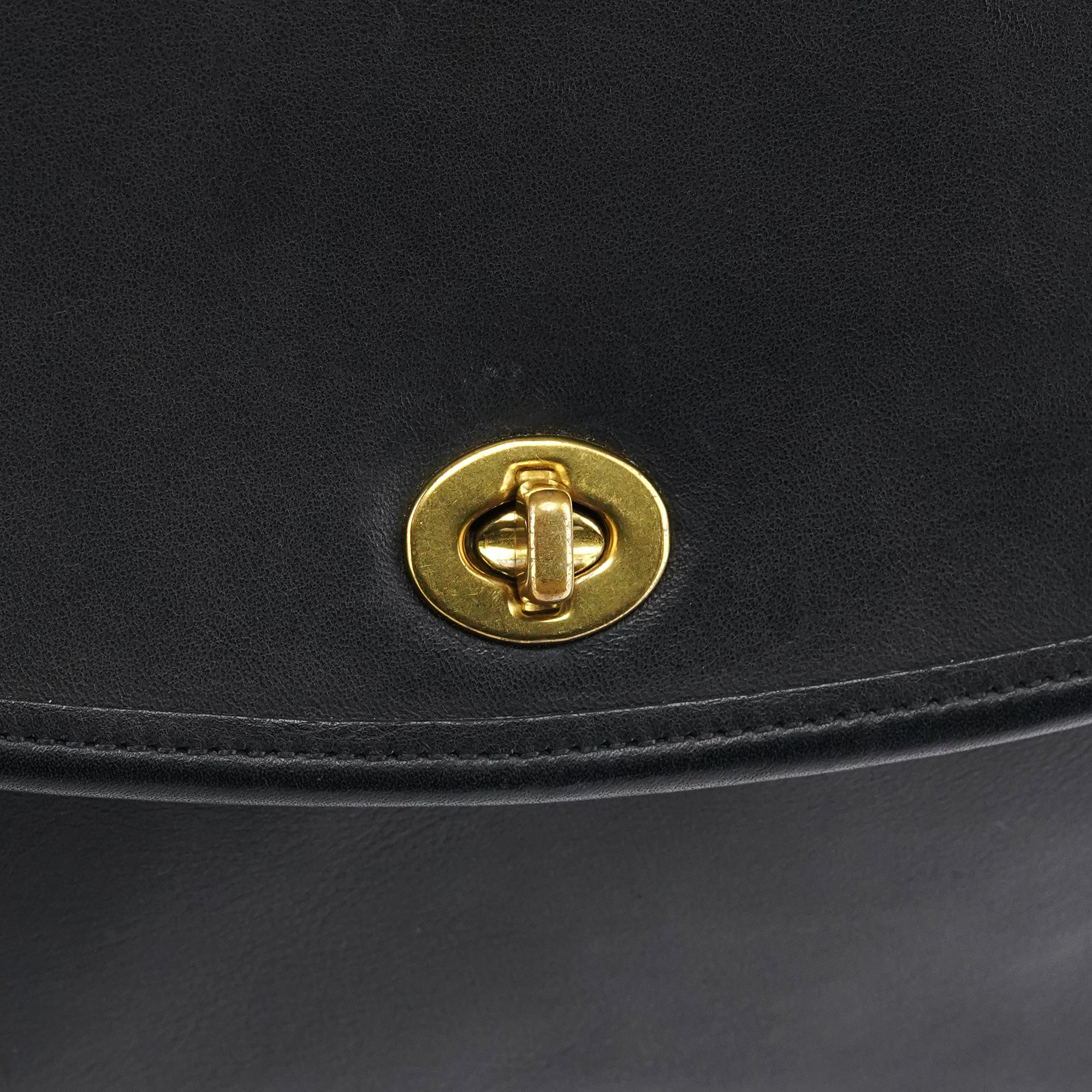 Coach 9977 Black Leather 2-Way Top Handle Bag