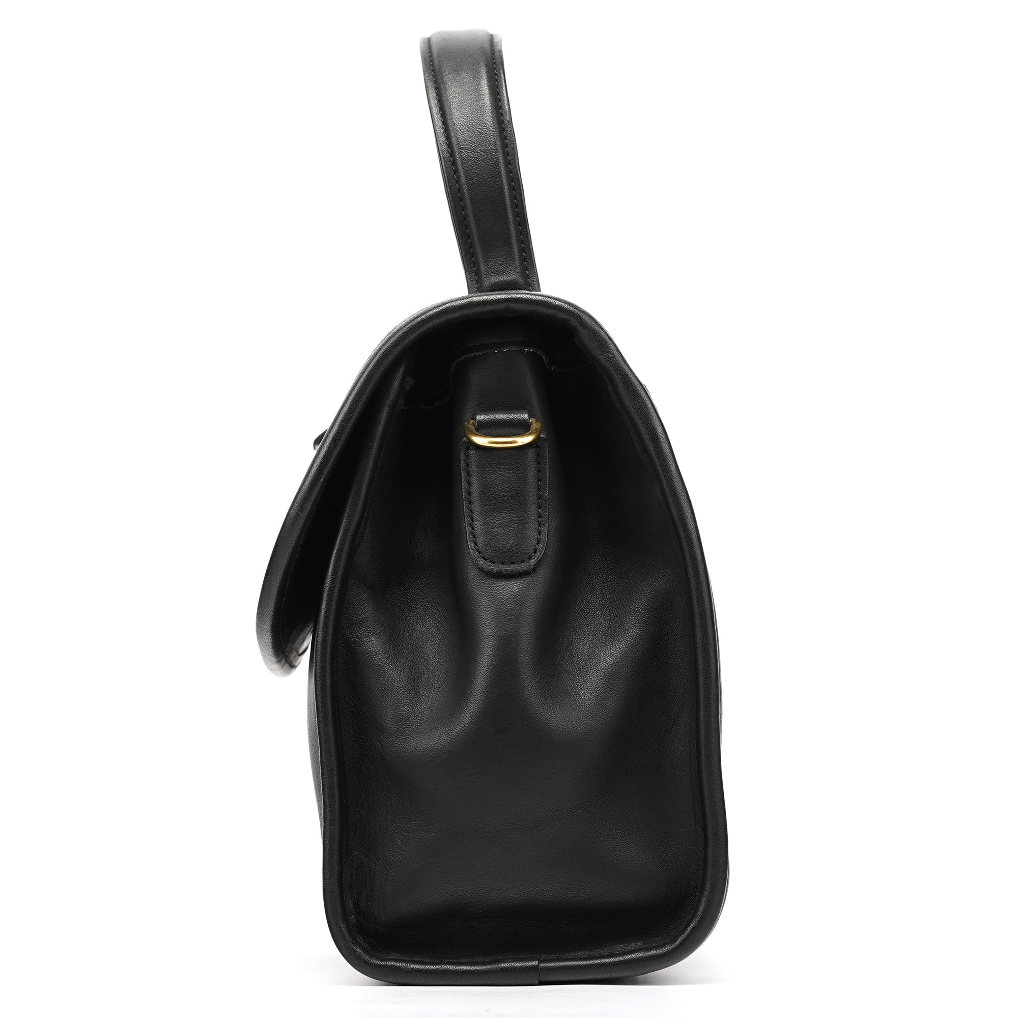 Coach 9977 Black Leather 2-Way Top Handle Bag