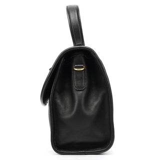 Coach 9977 Black Leather 2-Way Top Handle Bag