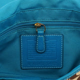 Coach Beige Blue Signature Soho Shoulder Bag