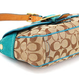 Coach Beige Blue Signature Soho Shoulder Bag