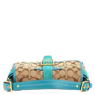 Coach Beige Blue Signature Soho Shoulder Bag
