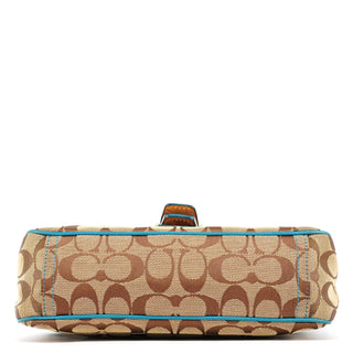 Coach Beige Blue Signature Soho Shoulder Bag