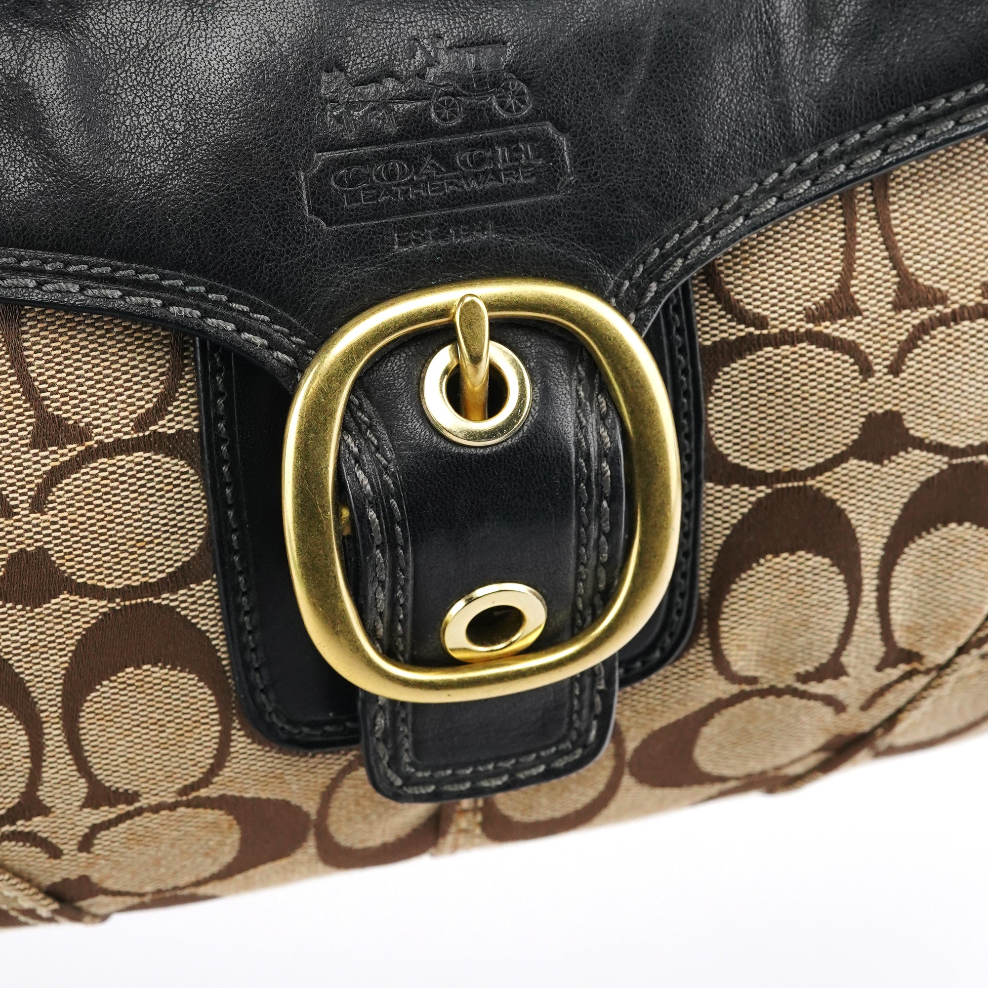 Coach Beige Brown Legacy Soho Shoulder Bag