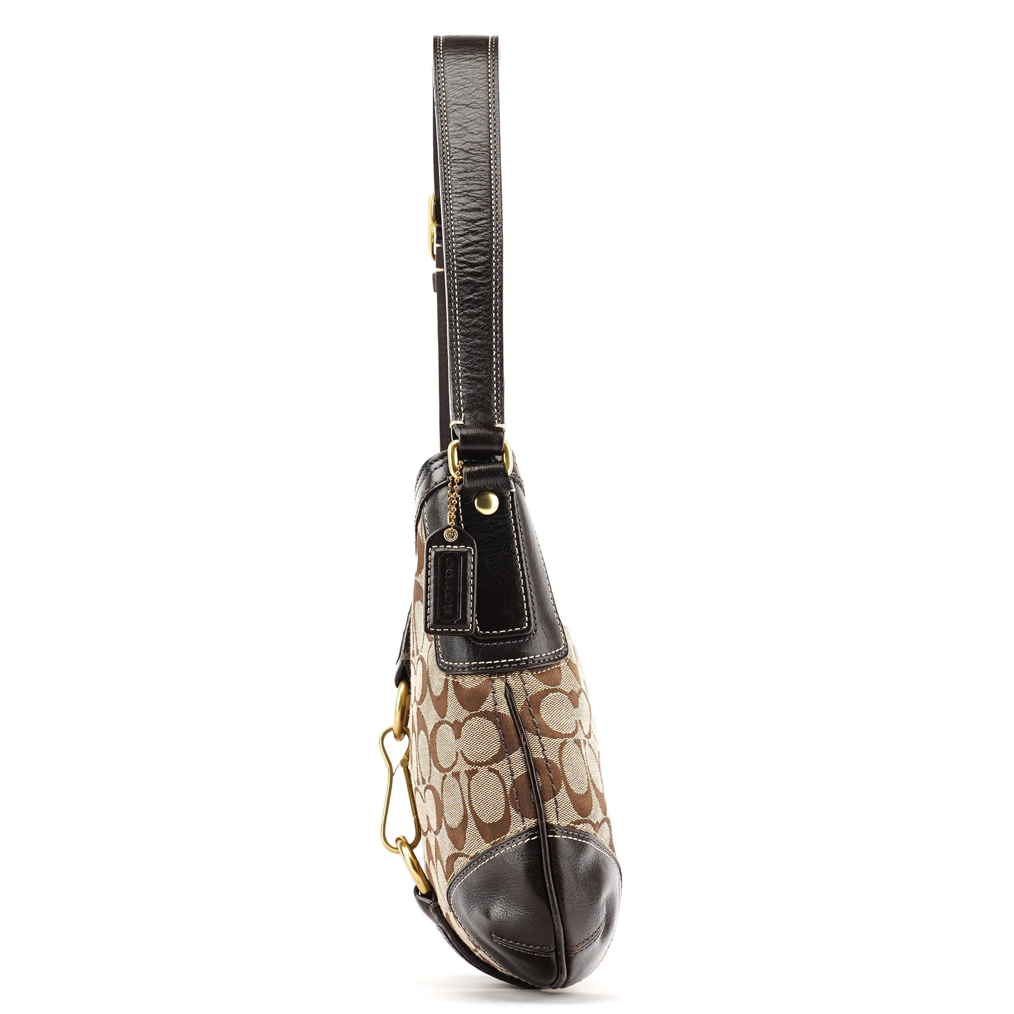 Coach Beige Brown Signature C Shoulder Bag