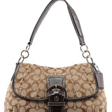 Coach Beige Brown Signature C Soho Shoulder Bag