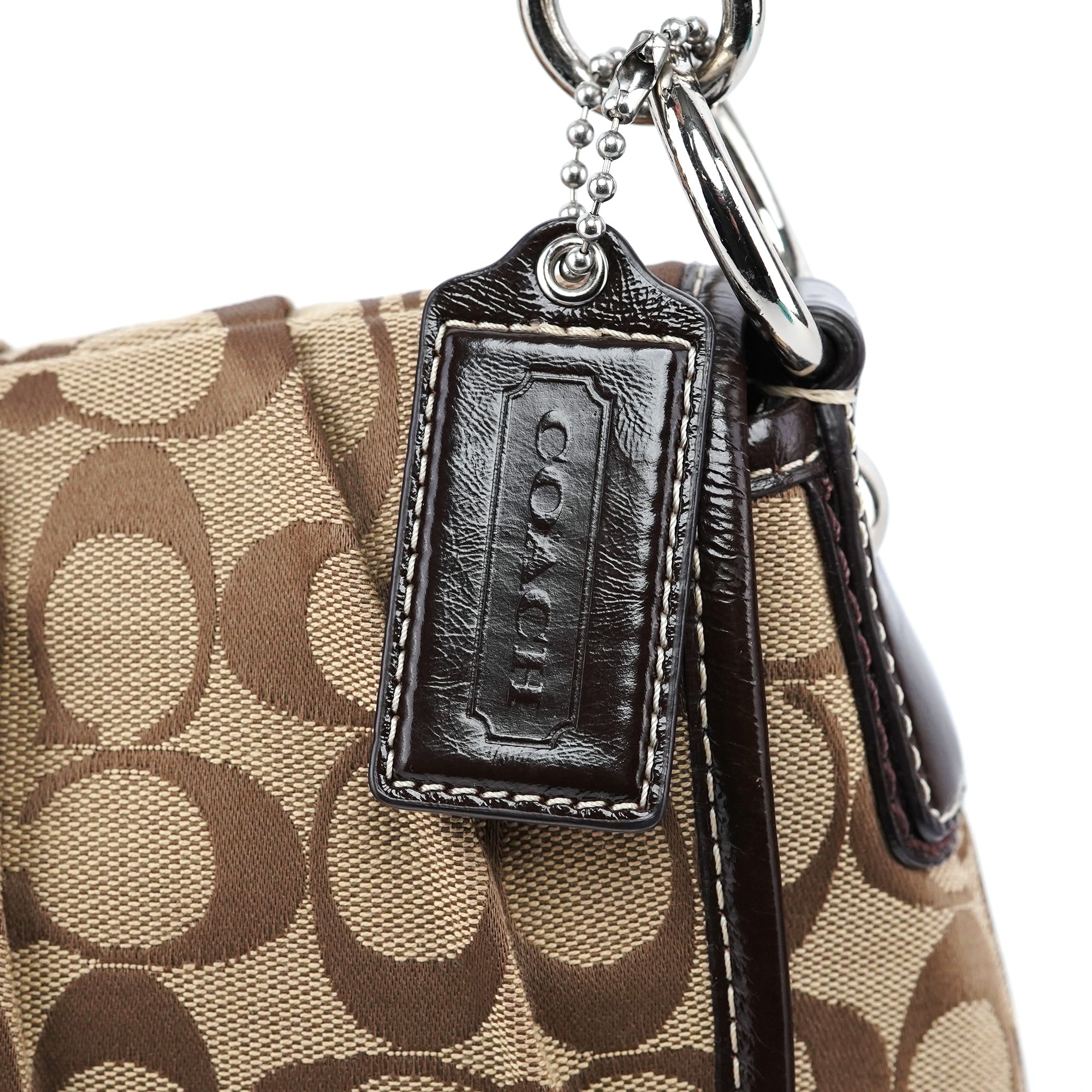 Coach Beige Brown Signature C Soho Shoulder Bag