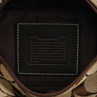 Coach Beige Brown Signature Canvas Mini Bag