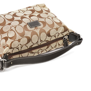 Coach Beige Brown Signature Canvas Mini Bag
