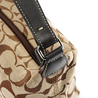 Coach Beige Brown Signature Canvas Mini Bag