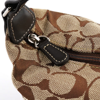 Coach Beige Brown Signature Canvas Mini Bag