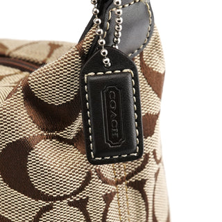 Coach Beige Brown Signature Canvas Mini Bag