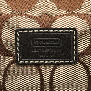 Coach Beige Brown Signature Canvas Mini Bag