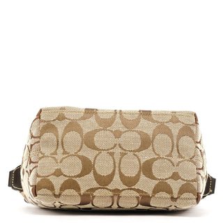 Coach Beige Brown Signature Canvas Mini Bag