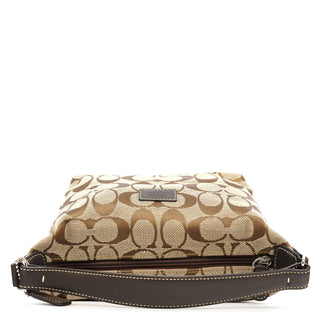 Coach Beige Brown Signature Canvas Mini Bag