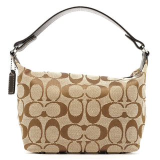 Coach Beige Brown Signature Canvas Mini Bag