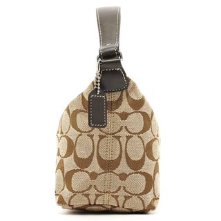 Coach Beige Brown Signature Canvas Mini Bag