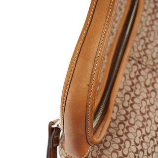 Coach Beige Brown Signature Canvas Shoulder Bag