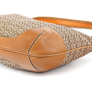 Coach Beige Brown Signature Canvas Shoulder Bag