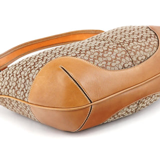 Coach Beige Brown Signature Canvas Shoulder Bag