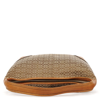 Coach Beige Brown Signature Canvas Shoulder Bag