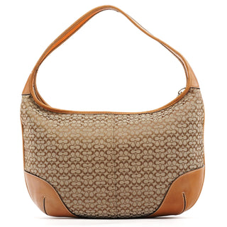Coach Beige Brown Signature Canvas Shoulder Bag