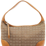 Coach Beige Brown Signature Canvas Shoulder Bag